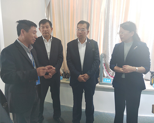 山东省枣庄市委常委 峄城区委书记于玉一行参观乐动网官网公司展示厅(2019)